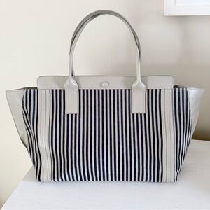 Alberta di Canio Italian Leather and Suede Tote Bag
